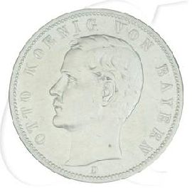 Deutschland Bayern 5 Mark 1904 ss Otto