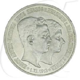 Deutschland Braunschweig-Lüneburg 5 Mark 1915 vz Kratzer Ernst-August