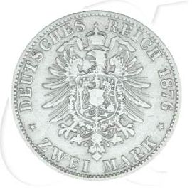 Deutschland Hamburg 2 Mark 1876 s Wappen