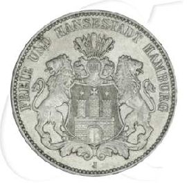 Deutschland Hamburg 3 Mark 1914 ss Wappen