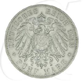Deutschland Hamburg 5 Mark 1913 vz