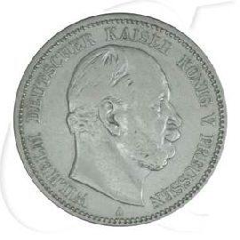 Deutschland Preussen 2 Mark 1876 A ss Wilhelm I.