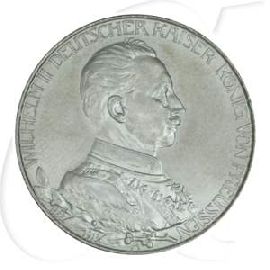 Deutschland Preussen 2 Mark 1913 vz-st Wilhelm II. Regierungsjubiläum