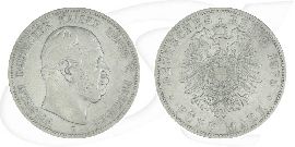 Deutschland Preussen 5 Mark 1875 B fast ss Wilhelm I.