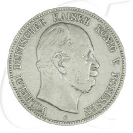 Deutschland Preussen 5 Mark 1876 C ss Wilhelm I.