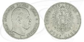 Deutschland Preussen 5 Mark 1876 C ss Wilhelm I.
