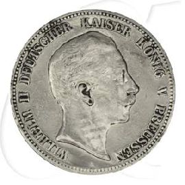 Deutschland Preussen 5 Mark 1903 s-ss Wilhelm II.