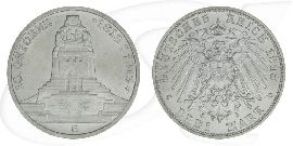Deutschland Sachsen 3 Mark 1913 vz-st Völkerschlachtdenkmal