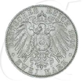 Deutschland Sachsen 2 Mark 1902 fast vz Albert Tod