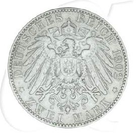 Deutschland Sachsen 2 Mark 1902 ss RF Albert