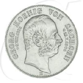 Deutschland Sachsen 2 Mark 1904 vz-st Georg Tod