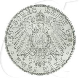 Deutschland Sachsen 2 Mark 1904 vz-st Georg Tod