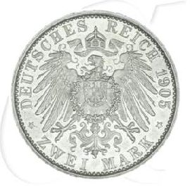 Deutschland Schwarzburg-Sondershausen 2 Mark 1905 vz Regierungsjubil.