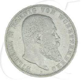 Deutschland Württemberg 5 Mark 1903 ss Wilhelm II.
