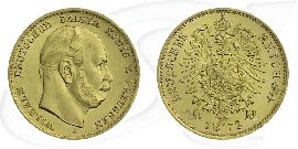 Deutschland Preussen 10 Mark Gold 1872 A vz Wilhelm I. Münze Vorderseite und Rückseite zusammen