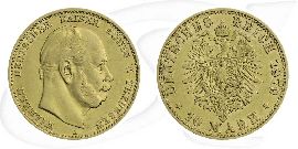 Deutschland Preussen 10 Mark Gold 1879 A ss Wilhelm I. Münze Vorderseite und Rückseite zusammen