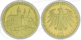 BRD 100 Euro Luthergedenkstätten Eisleben und Wittenberg 2017 G OVP Gold Münze Vorderseite und Rückseite zusammen