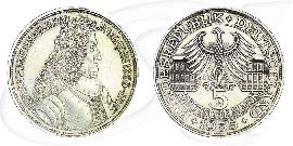 Deutschland 1955 Markgraf von Baden 5 Mark Münze Vorderseite und Rückseite zusammen