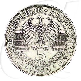 Deutschland 1955 Markgraf von Baden 5 Mark Münzen-Wertseite