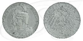 Deutschland Preussen 2 Mark 1905 ss Wilhelm II. 200 Jahre Königreich Münze Vorderseite und Rückseite zusammen