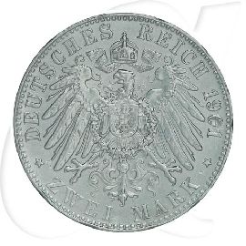 Deutschland Preussen 2 Mark 1901 ss 200 Jahre Königreich