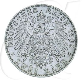 Deutschland Bayern 2 Mark 1906 ss Otto Münzen-Wertseite