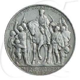 Deutschland Preussen 2 Mark 1913 ss Befreiungskriege Münzen-Bildseite