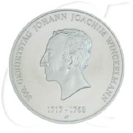 BRD 20 Euro Silber 2017 F st/prägefrisch Johann Joachim Winckelmann Münzen-Bildseite