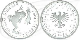 BRD 20 Euro Silber 2018 F PP (Spiegelglanz) OVP Froschkönig Münze Vorderseite und Rückseite zusammen