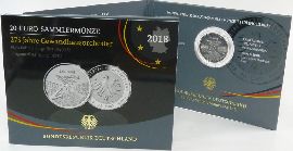 BRD 20 Euro Silber 2018 F PP/Spiegelglanz 275 Jahre Gewandhausorchester Folder