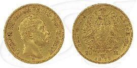 Deutschland Hessen 20 Mark Gold 1873 H ss Ludwig III. Münze Vorderseite und Rückseite zusammen