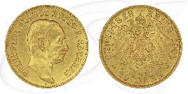 Deutschland Sachsen 20 Mark Gold 1905 E vz Friedrich August III. Münze Vorderseite und Rückseite zusammen
