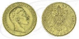 Deutschland 20 Mark 1912 A Gold Preussen Wilhelm II. vz Münze Vorderseite und Rückseite zusammen