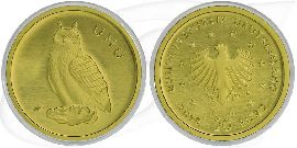BRD 20 Euro 2018 A st Gold Heimische Vögel - Uhu Münze Vorderseite und Rückseite zusammen