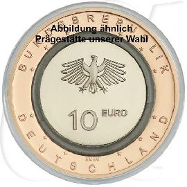 Deutschland 10 Euro 2020 A PP (Spgl) OVP farbloser Ring An Land