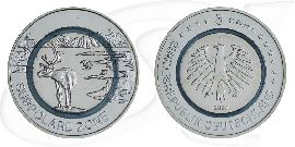Deutschland 2020 5 Euro Subpolare Zone türkis Münze Vorderseite und Rückseite zusammen