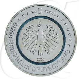 Deutschland 5 Euro 2020 A (Berlin) st Subpolare Zone türkiser Ring
