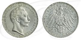 Deutschland Preussen 3 Mark 1908 vz-st Wilhelm II. Münze Vorderseite und Rückseite zusammen