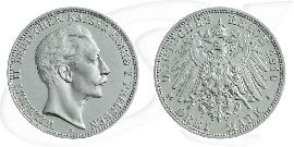 Deutschland Preussen 3 Mark 1910 vz Wilhelm II. Münze Vorderseite und Rückseite zusammen
