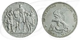 Deutschland Preussen 3 Mark 1913 ss Befreiungskriege Münze Vorderseite und Rückseite zusammen