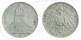Deutschland Sachsen 3 Mark 1913 ss Völkerschlachtdenkmal Münze Vorderseite und Rückseite zusammen