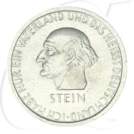 Weimarer Republik 3 Mark 1931 A vz Freiherr vom und zum Stein