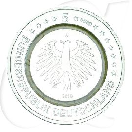 Deutschland 5 Euro 2018 A (Berlin) Subtropische Zone st/prägefrisch Münzen-Wertseite