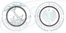 Deutschland 5 Euro 2018 D (München) Subtropische Zone st/prägefrisch Münze Vorderseite und Rückseite zusammen