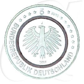 Deutschland 5 Euro 2018 J (Hamburg) Subtropische Zone st/prägefrisch Münzen-Wertseite