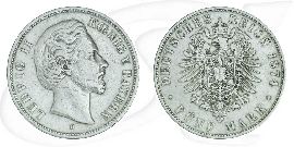 Deutschland Bayern 5 Mark 1874 ss König Ludwig II. Münze Vorderseite und Rückseite zusammen
