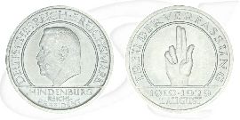 Weimarer Republik 5 Mark 1929 A vz-st Hindenburg Schwurhand Verfassung Münze Vorderseite und Rückseite zusammen