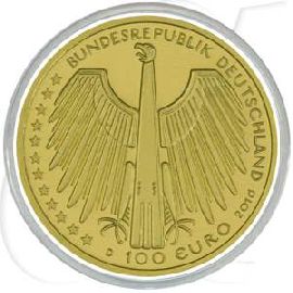 BRD 100 Euro 2016 D Gold 15,55g fein st OVP Altstadt Regensburg