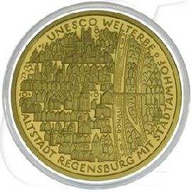 BRD 100 Euro 2016 G Gold 15,55g fein st OVP Altstadt Regensburg