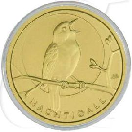 BRD 20 Euro 2016 D st/OVP Gold Heimische Vögel - Die Nachtigall